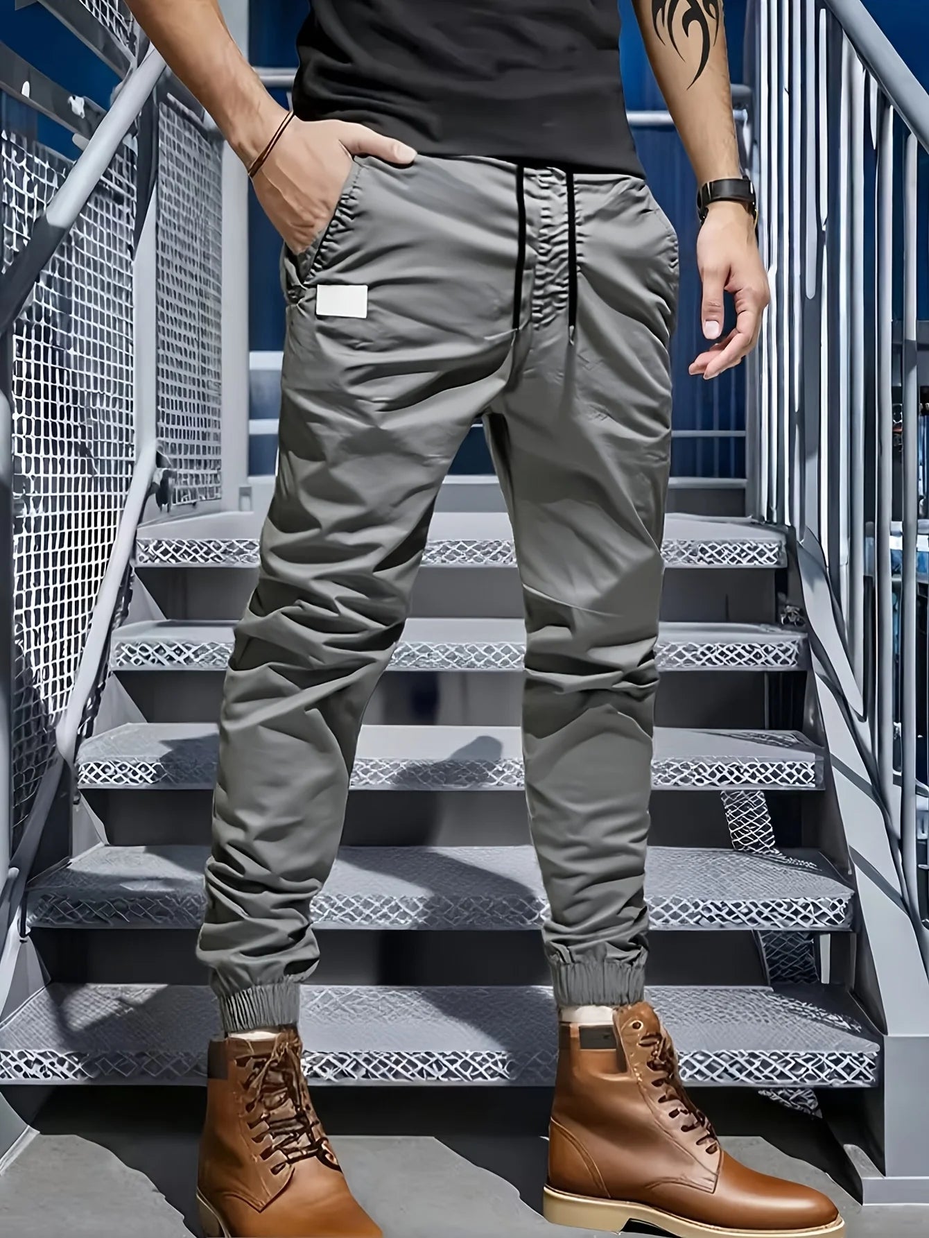 Winthunder Mens Loose Fit Work Pants With Multi Pockets
