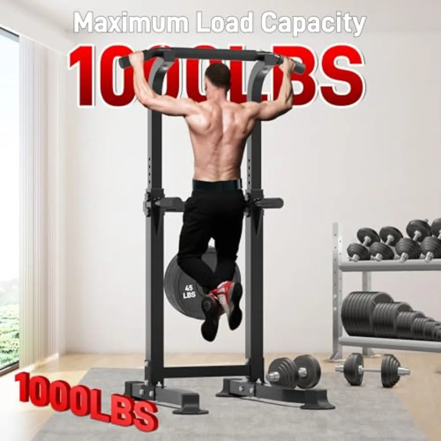 Power Tower Pull Up Bar And Dip Station For Home Gym 1400LBS Capacity