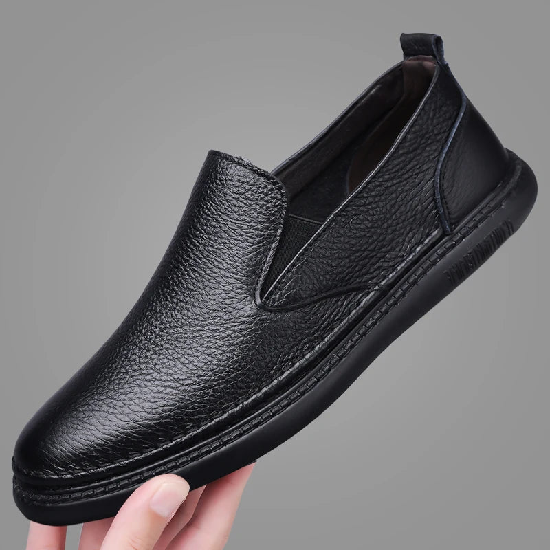 YUYIN Mogaciillo Mens Genuine Leather Slip On Loafers Casual Shoes