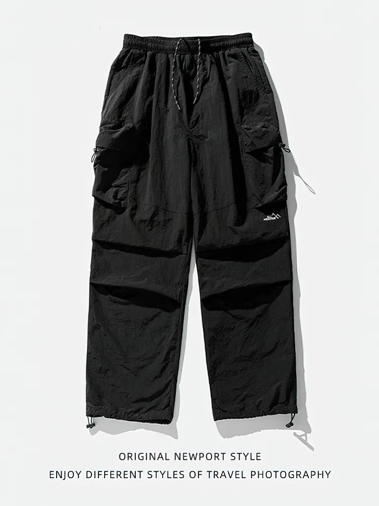 Vintage Baggy Hiking Cargo Pants Men Waterproof Casual Sport Jogging Sping Summer Parachute Pants Outdoor Wide leg Trousers