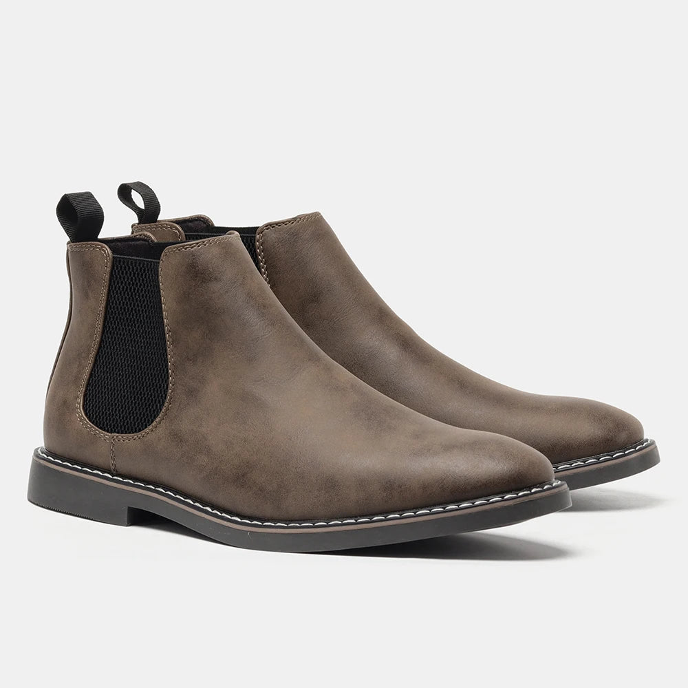 Hecrafted Mens Ankle Chelsea Boots Comfortable Casual Spring