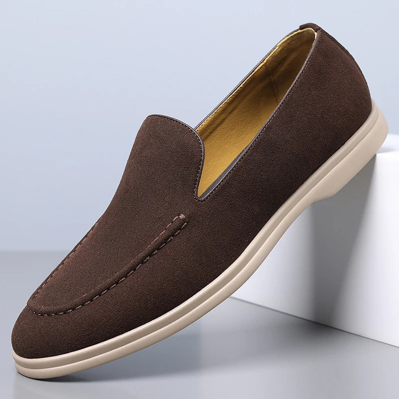YUYIN Men Suede Leather Moccasins Dress Shoes Loafers Formal Wear