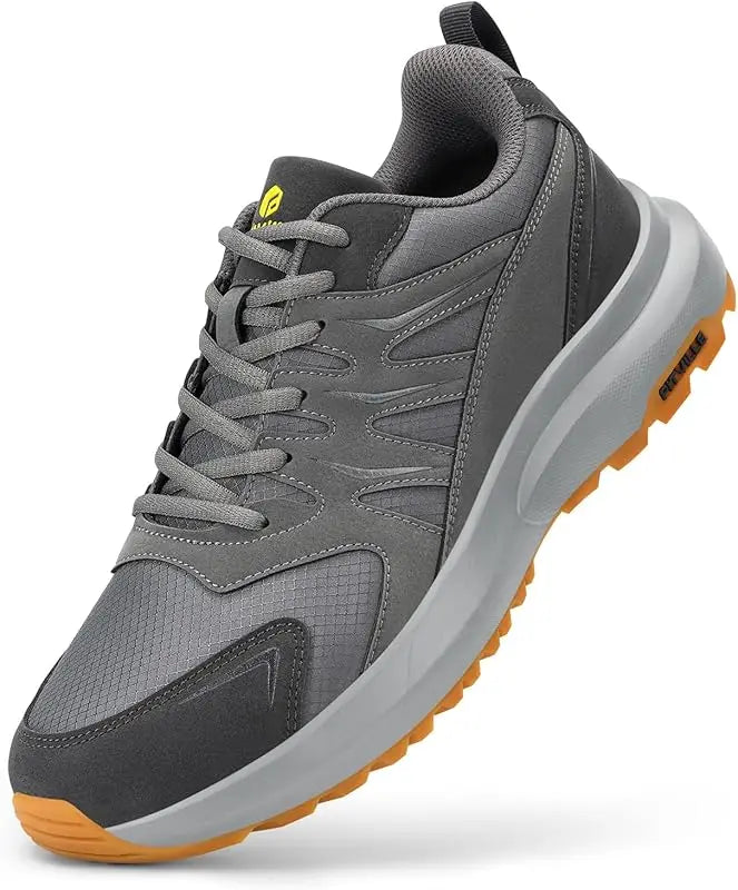 FitVille Mens Hiking Running Sneakers With Built In Arch Support